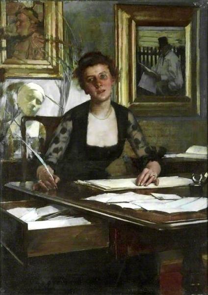 Portrait of the Artist's Wife - Henry Herbert La Thangue