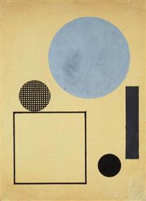 Circle and Square in Space - Henryk Berlewi