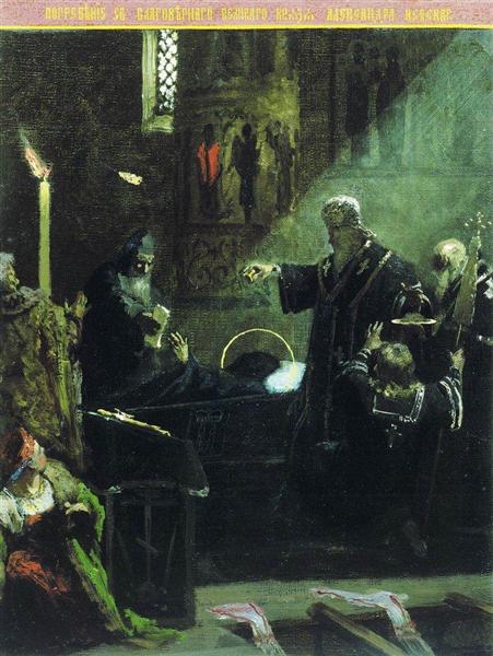 Burial of Alexander Nevsky, 1876 - Генрих Семирадский