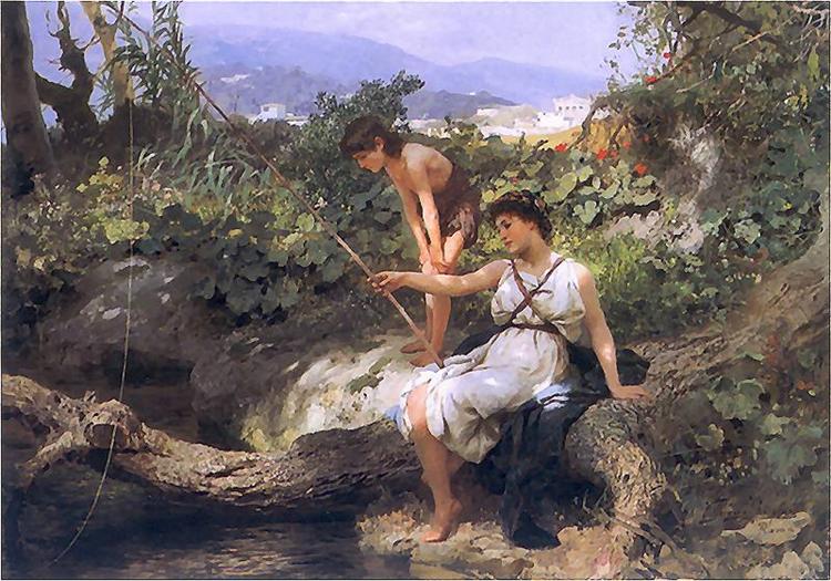 Fishing. A Scene from the Roman Life, 1879 - Генрих Семирадский