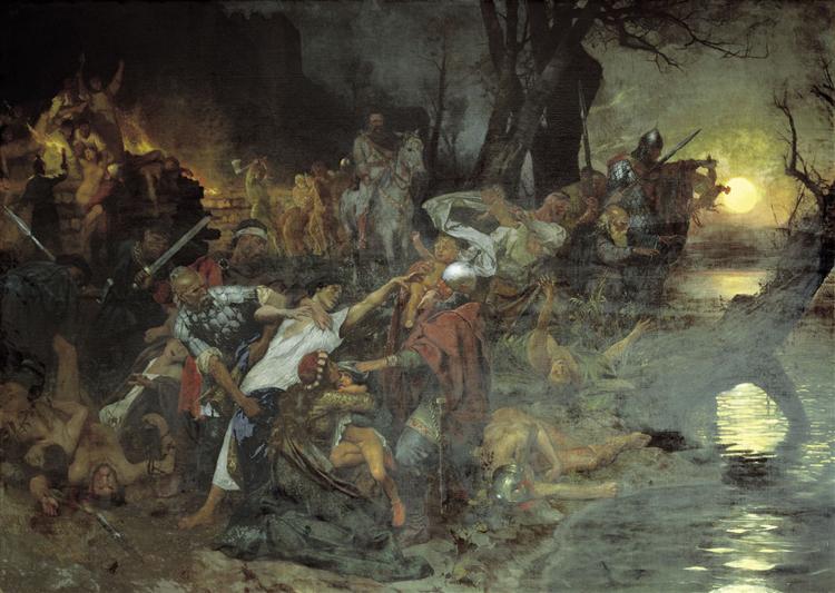 Warriors in the Battle of Silistria - Генріх Семирадський