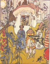 Ілюстрація до казки «Війна грибів» - Георгій Нарбут