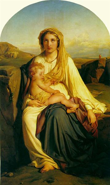 Virgin and Child - Поль Деларош