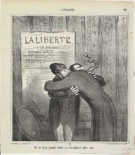 And the Two Great Remnants Consoled Each Other, 1866 - Honore Daumier