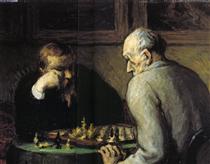 Шахматисты - Оноре Домье