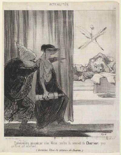 Clytemnestra pushed by Mimi Veron (Rachel) - Honoré Daumier
