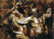 The Intoxication of Silène - Honoré Daumier