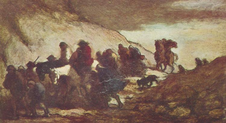 The Refugees - Honoré Daumier