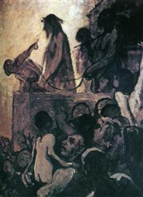 We want Barabbas (Ecce Homo) - Honore Daumier