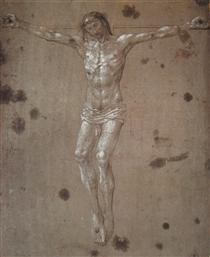Christ on the cross - Гуго ван дер Гус