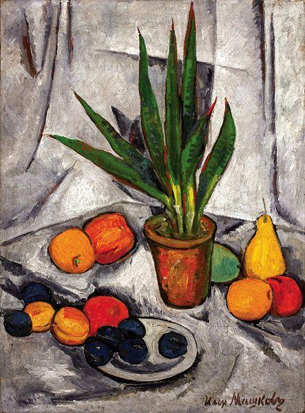 Still life with plants and fruit - Ilya Mashkov