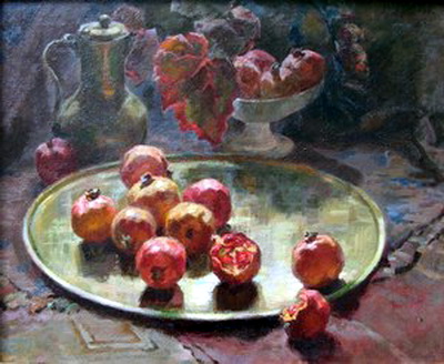 Still life with pomegranates, 1937 - Ilya Mashkov