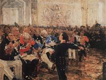 A. Pushkin on the act in the Lyceum on Jan. 8, 1815 - Iliá Repin
