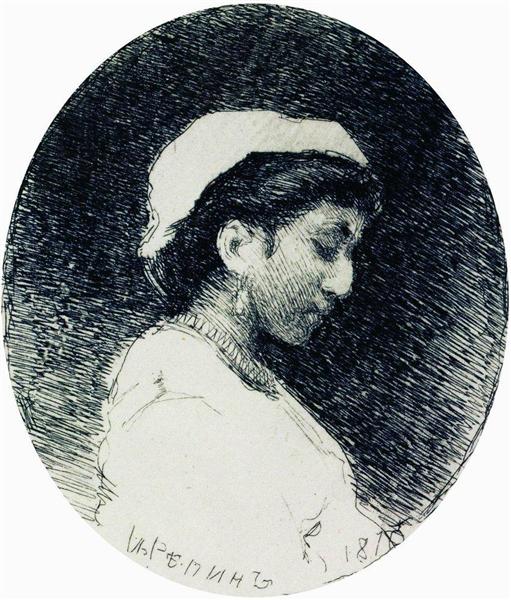 A woman in a cap - Ilia Répine