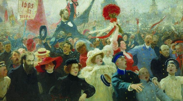 Manifestation. October 17, 1905, 1907 - Ilya Yefimovich Repin