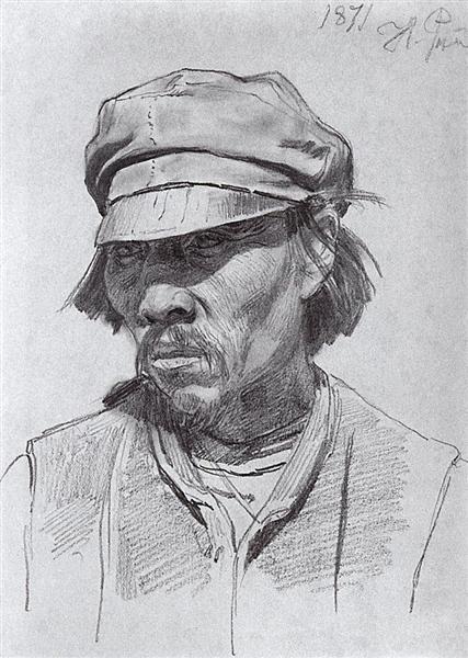 Portrait of a kalmyk, 1871 - 列賓