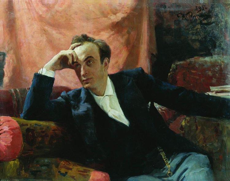 Portrait of actor and dramatist Grigory Grigorievich Ghe, 1895 - 列賓