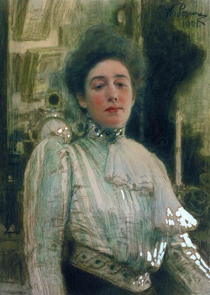 Portrait of Alexandra Pavlovna Botkina, 1901 - Ilya Yefimovich Repin