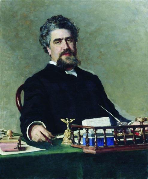 Portrait of engineer Ivan Yefgrafovich Adadurov, 1884 - 1885 - 列賓