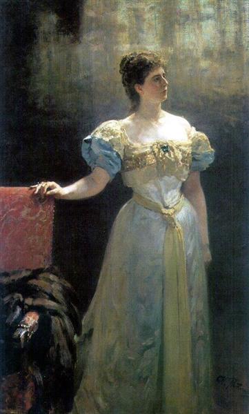 Portrait of Princess Maria Klavdievna Tenisheva, 1896 - 列賓