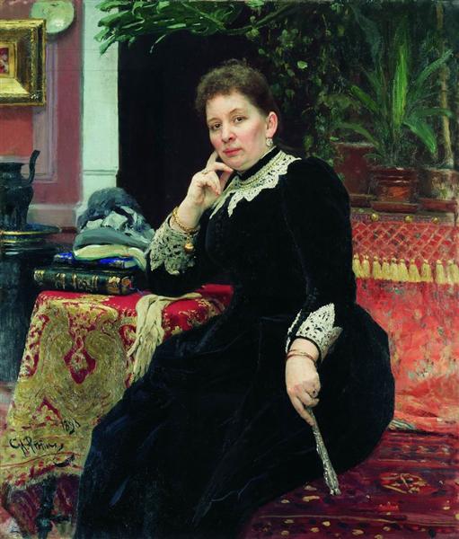 Portrait of the philanthropist Olga Sergeyevna Aleksandrova-Heinz, 1890 - Ilja Jefimowitsch Repin