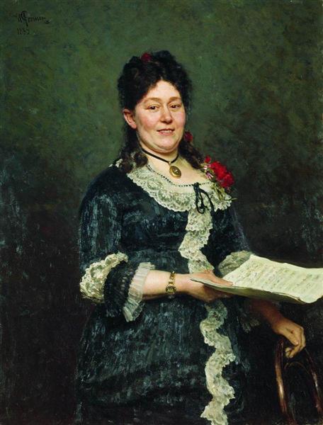 Portrait of the Singer Alexandra Molas, 1883 - Ilja Jefimowitsch Repin