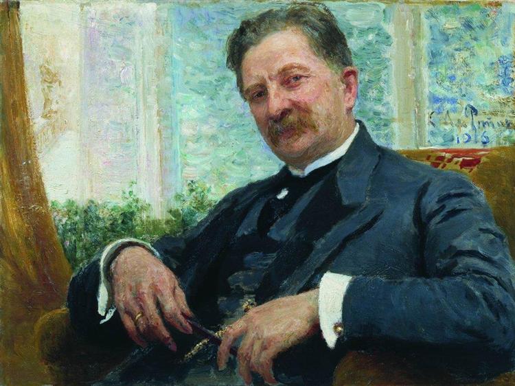 Portrait of Vengerov, 1916 - 列賓