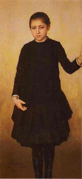 Portrait of Vera Repinahe, the Artist's Daughter, 1886 - 列賓