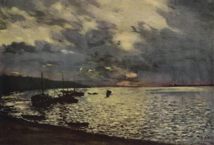 Dull day at Volga, 1888 - 艾萨克·伊里奇·列维坦