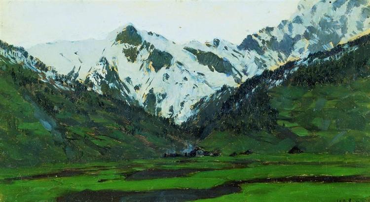 In Alps at spring, 1897 - Isaac Levitan