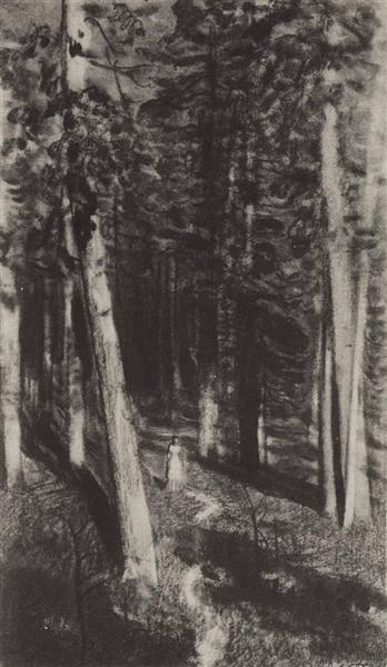 В лесу, c.1885 - Исаак Левитан