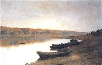 On the river Volga - Ісак Левітан