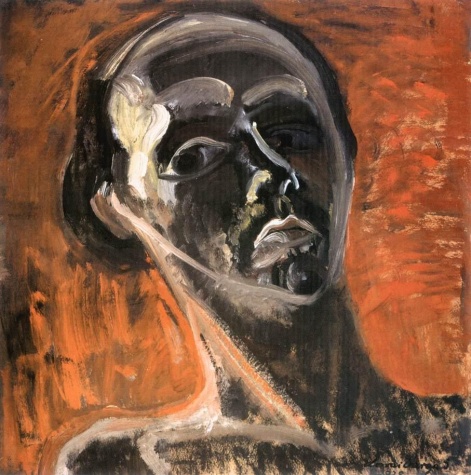 Self-portrait against a Red Background, 1938 - Istvan Ilosvai Varga