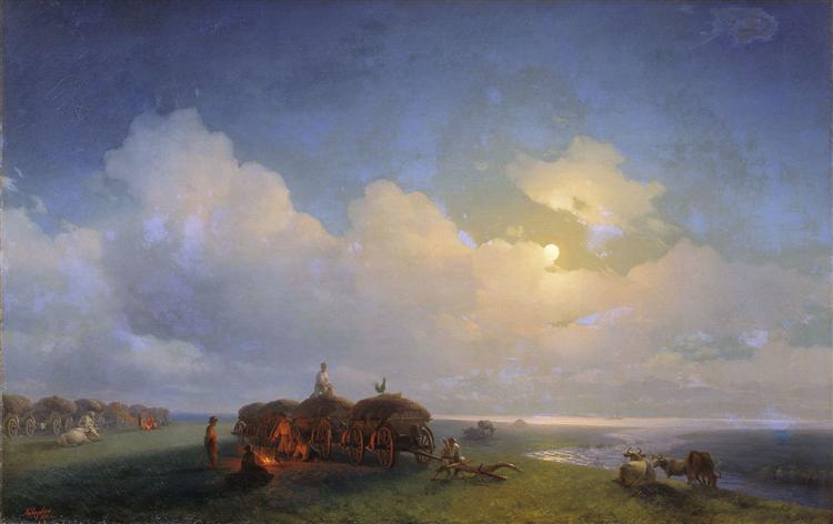 Chumaks leisure, 1885 - Ivan Aivazovsky