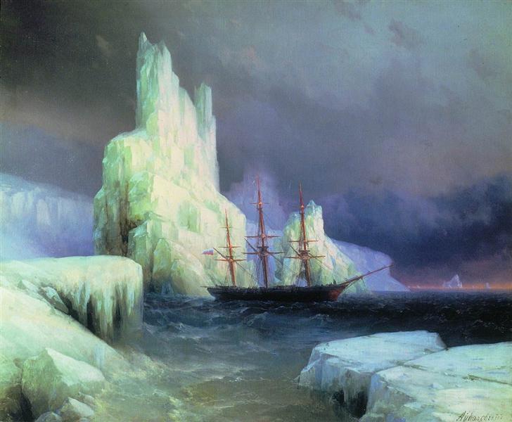 Icebergs in the Atlantic, 1870 - Iván Aivazovski