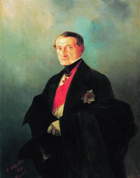Portrait of Senator Alexander Ivanovich Kaznacheyev, 1848 - 伊凡·艾瓦佐夫斯基