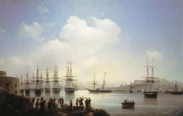 Russian squadron on the raid of Sevastopol, 1846 - Ivan Aïvazovski