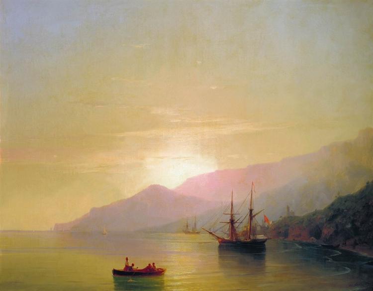 Ships at anchor, 1851 - Iván Aivazovski