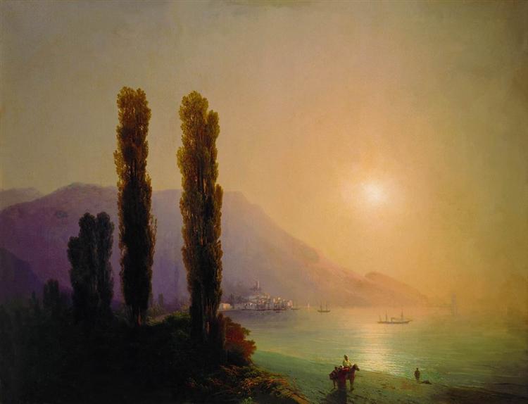 Sunrise on the coast of Yalta - Iwan Konstantinowitsch Aiwasowski