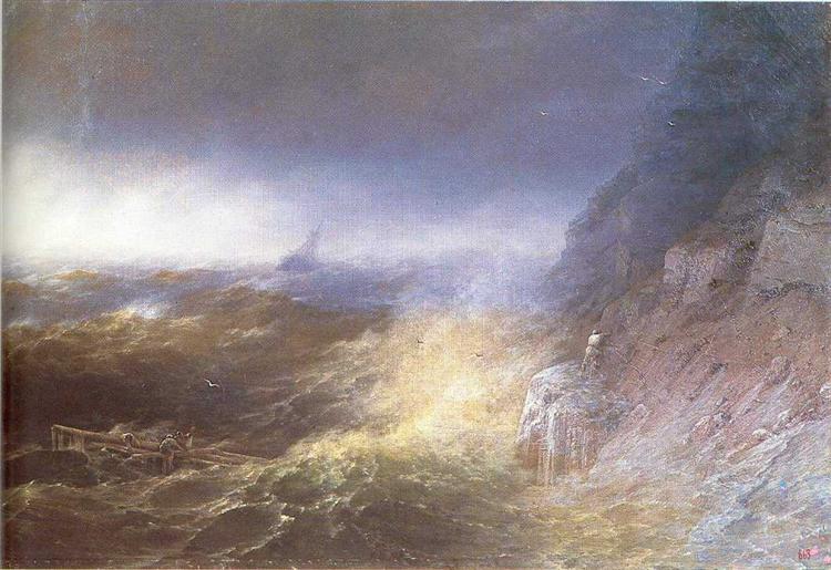 Tempest on the Black sea, 1875 - Ivan Konstantinovich Aivazovskii