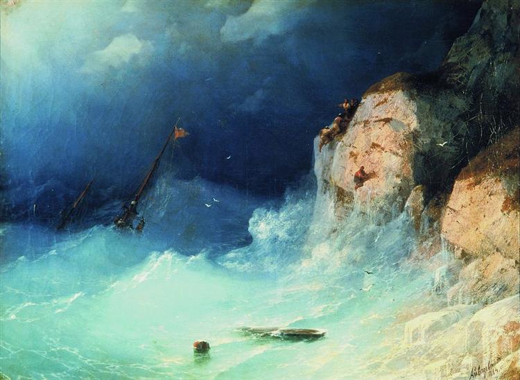 The Shipwreck, 1864 - Iwan Konstantinowitsch Aiwasowski