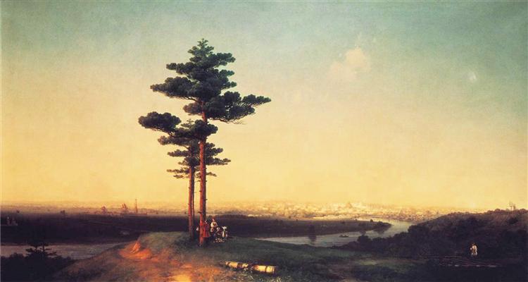 View of Moscow from Sparrow Hills, 1851 - Iván Aivazovski