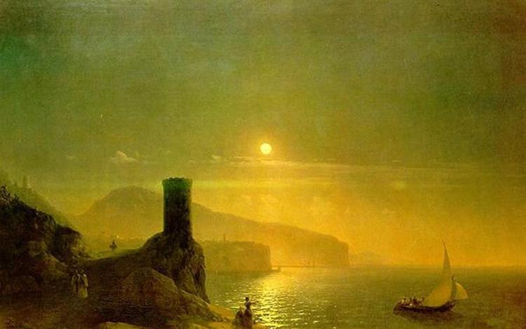 View of Vico near Naples, 1855 - Ivan Aivazovsky