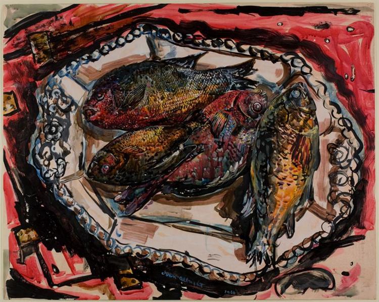 Platter under Georgia Fish, 1966 - Ivan Albright