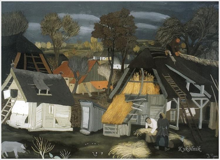 Village backyard, 1937 - Іван Генералич