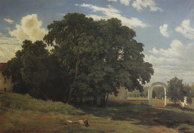At the church fence. Balaam, 1867 - Іван Шишкін