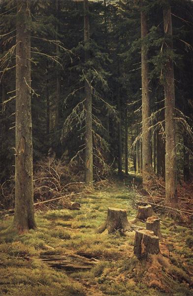 Хвойный лес, 1873 - Иван Шишкин