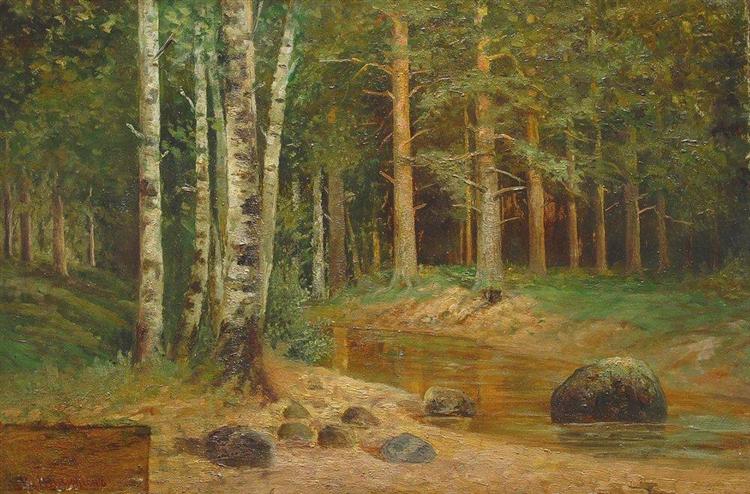 Forest stream - Іван Шишкін
