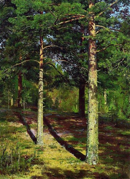 The Sun lit Pines, 1886 - Iván Shishkin