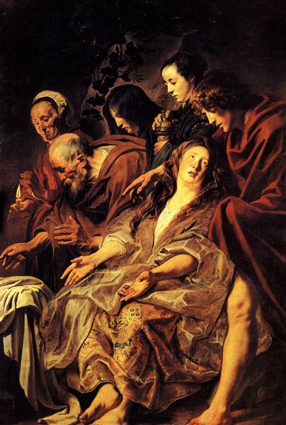 The disciples at the tomb, 1625 - Якоб Йорданс